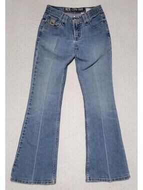 Cruel Girl Low Rise Flared Jeans Womens Size 1 Light Wash Denim
